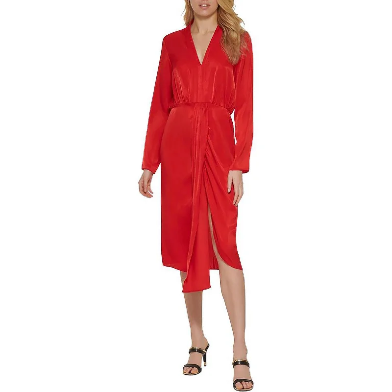 Current Trends DKNY Womens Ruched  Sheath Dress