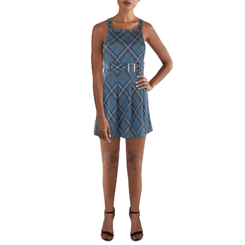 Casual Chic Planet Gold Womens Juniors Jumper Knit Fit & Flare Dress
