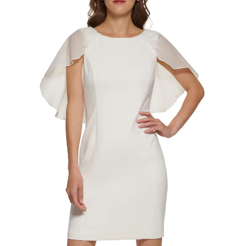 Chic And Comfortable DKNY Womens Scuba Mini Sheath Dress