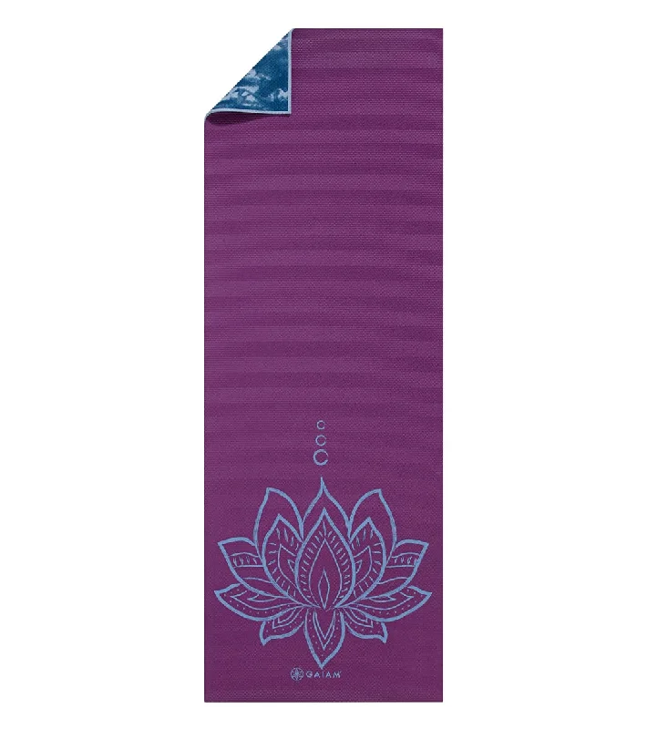 Shop Smart, Stretch Better With Yoga Gear Deals Gaiam 6mm Premium Reversible Yoga Mat Purple Lotus