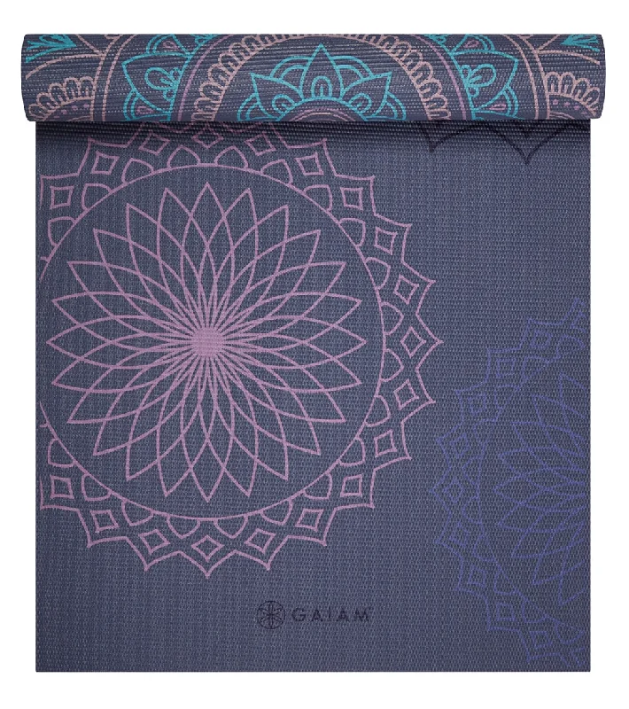 Relax And Restore With Yoga Accessories On Sale Gaiam 6mm Premium Reversible Yoga Mat Purple Illusion