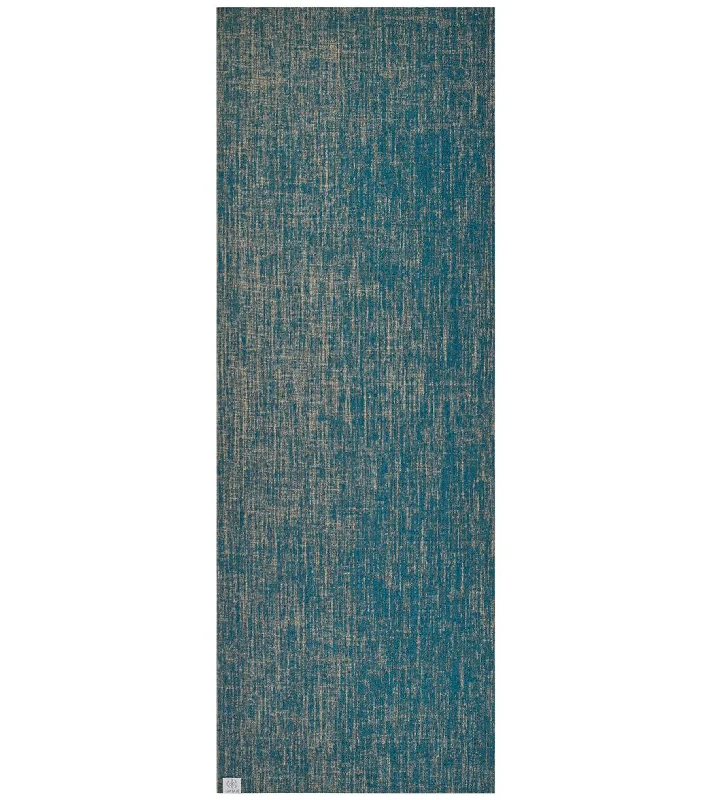 Affordable Luxury For Every Yoga Session Gaiam Jute Yoga Mat 68" 6mm Thick Turquoise / Beige