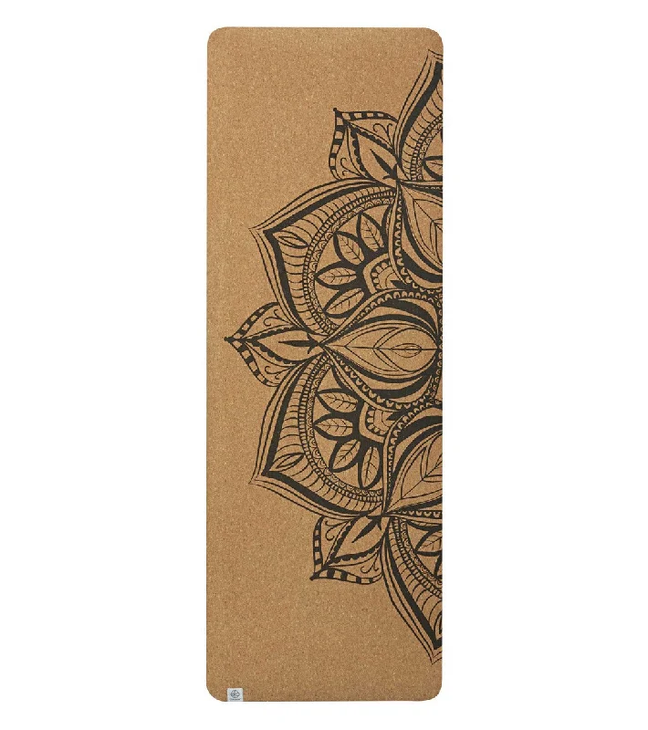 Transform Your Flow With Affordable Yoga Essentials Gaiam Printed Cork Yoga Mat 68" 6mm Printed Cork