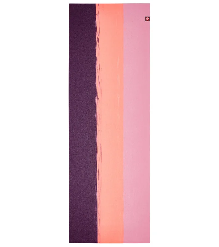 Find Balance With Discounted Yoga Essentials Manduka eKO SuperLite Travel Yoga Mat 71" 1.5mm Fuchsia Three Stripe