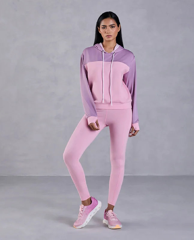 Elevate Your Practice With Affordable Yoga Wear Full Sleeve Fashion Hoodie & Cotton Leggings Pink