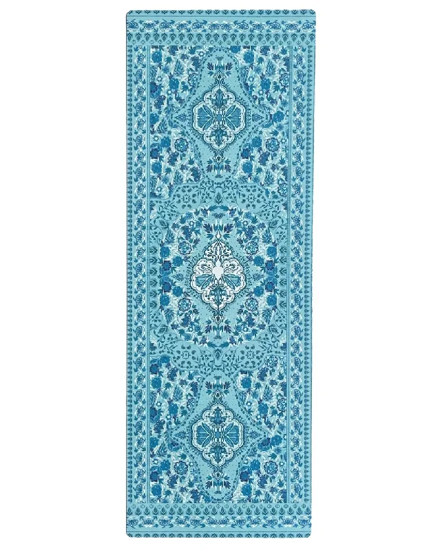 Lightweight, Breathable, And Now More Affordable 4 mm Aqua Garden Yoga Mat + Strap