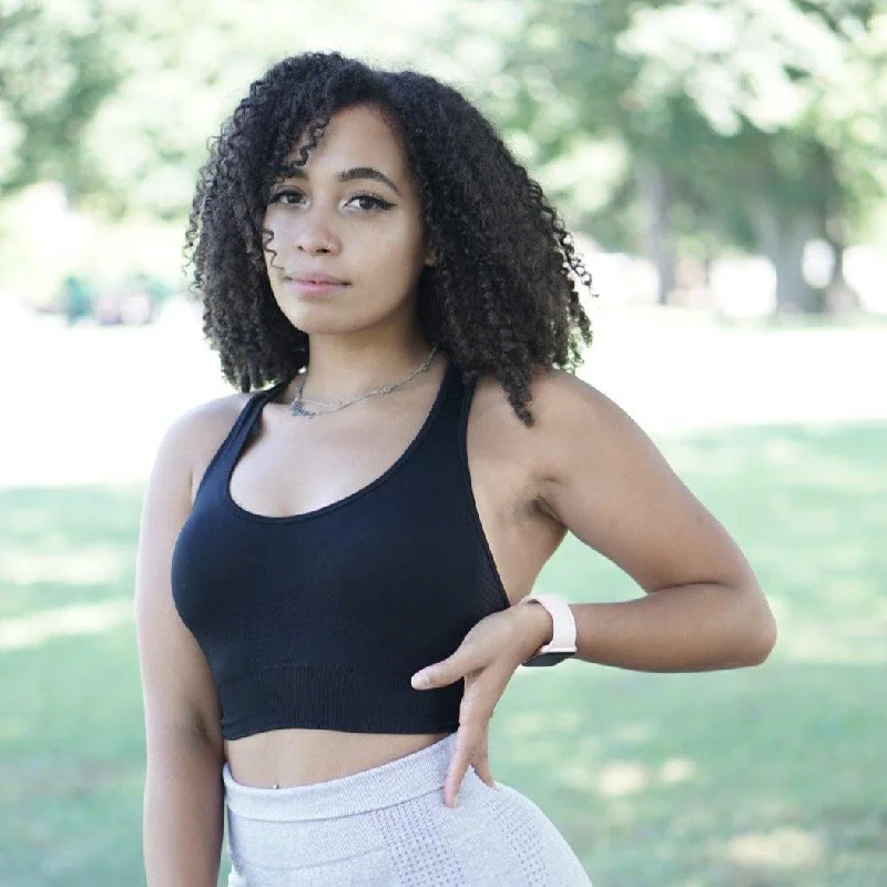 Breathe Easy In Comfortable Yoga Outfits Ark Sports Bra - Black