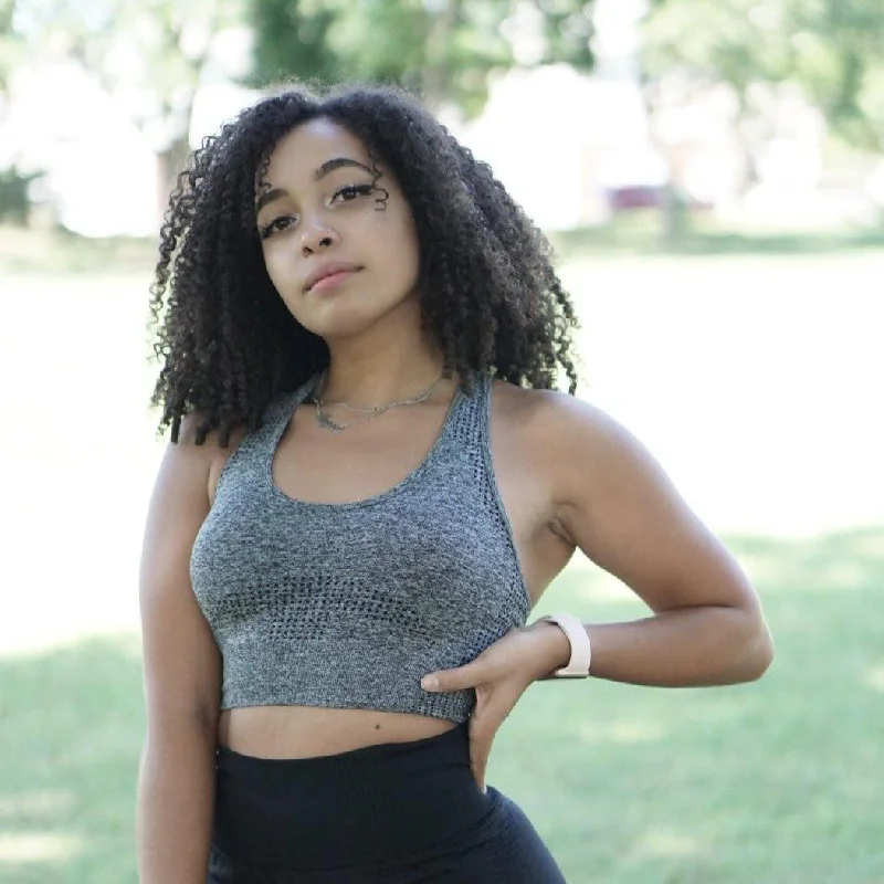 Stretch, Move, And Save On Yoga Clothing Ark Sports Bra - Grey