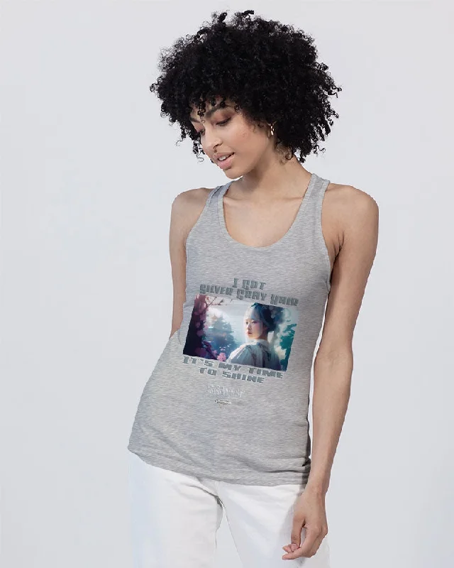 Sweat In Style With Yoga Clothing Discounts Asian sister with silver grey hair Unisex Jersey Tank | Bella + Canvas
