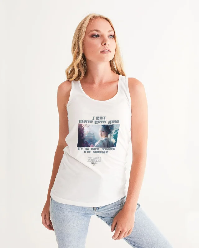 Elevate Your Style And Practice For Less Asian sister with silver grey hair Women's All-Over Print Tank