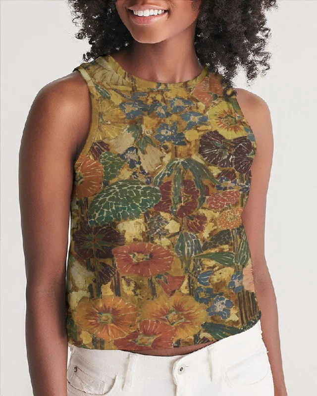 Breathable, Moisture-Wicking, And Budget-Friendly Autumn play Women's All-Over Print Cropped Tank