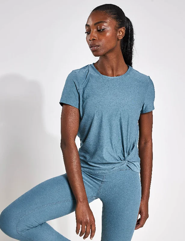 Trendy Yoga Outfits At Budget-Friendly Prices Featherweight For A Spin Tee - Storm Heather