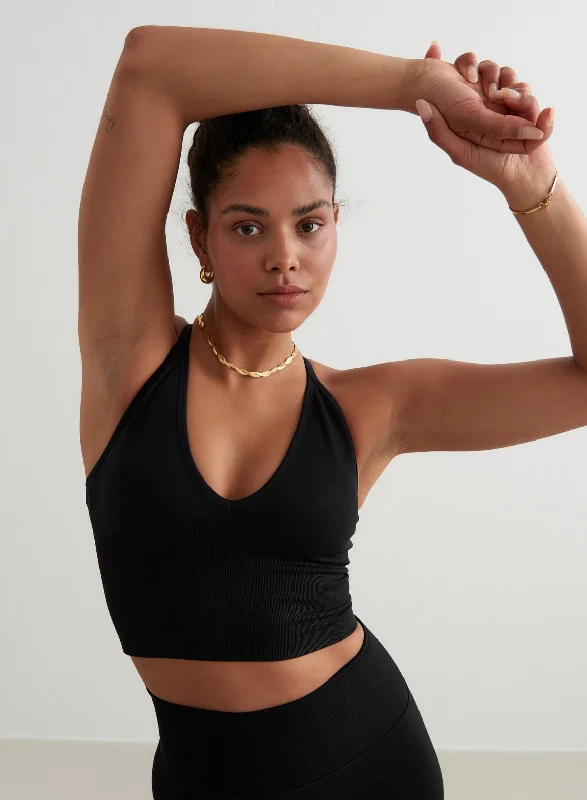 The Yoga Wear Sale You’Ve Been Waiting For Black Shape Seamless Cross Back Bralette
