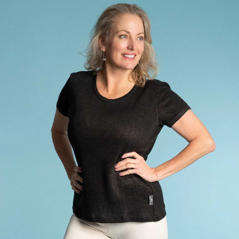 Shop High-Quality Yoga Apparel At Exclusive Discounts BROOKE 100% Hemp Knit Women's Tee