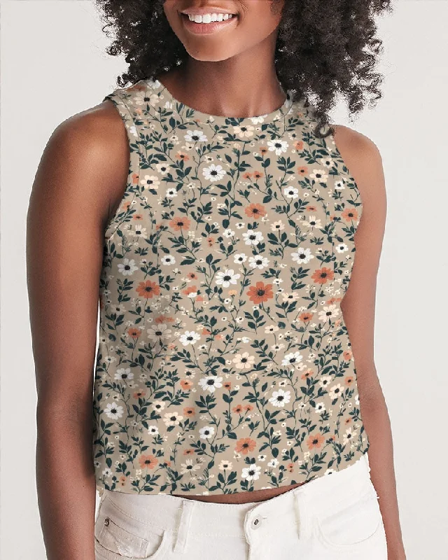 Stretch In Style With Budget-Friendly Yoga Wear Busy and pretty Women's All-Over Print Cropped Tank