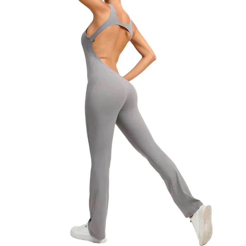 Breathe Easy In Comfortable Yoga Outfits Butt lift and belly tuck flared one-piece yoga pants 6 colors