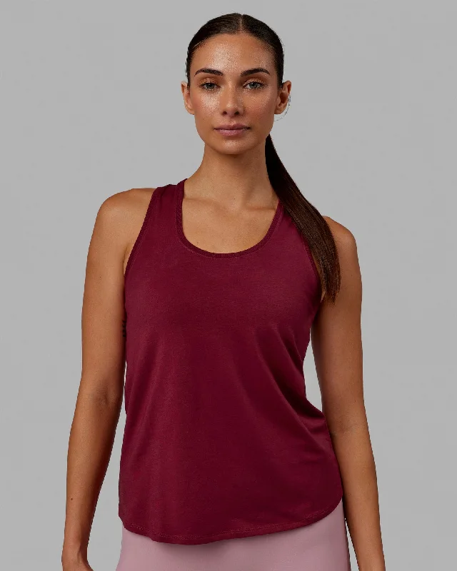 Elevate Your Style And Practice For Less Charge PimaFLX-Lite Active Tank - Cranberry