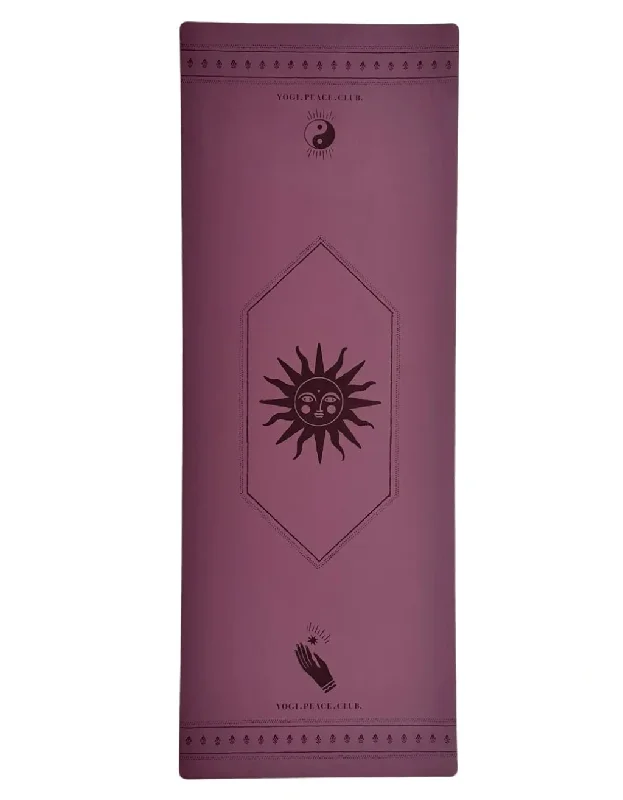 Stretch, Strengthen, And Save Today 5 mm Deluxe Plum Yoga Mat + Strap