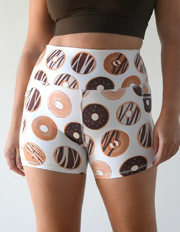 Affordable Yoga Fashion For Every Pose Donut Shorts - Chocolate