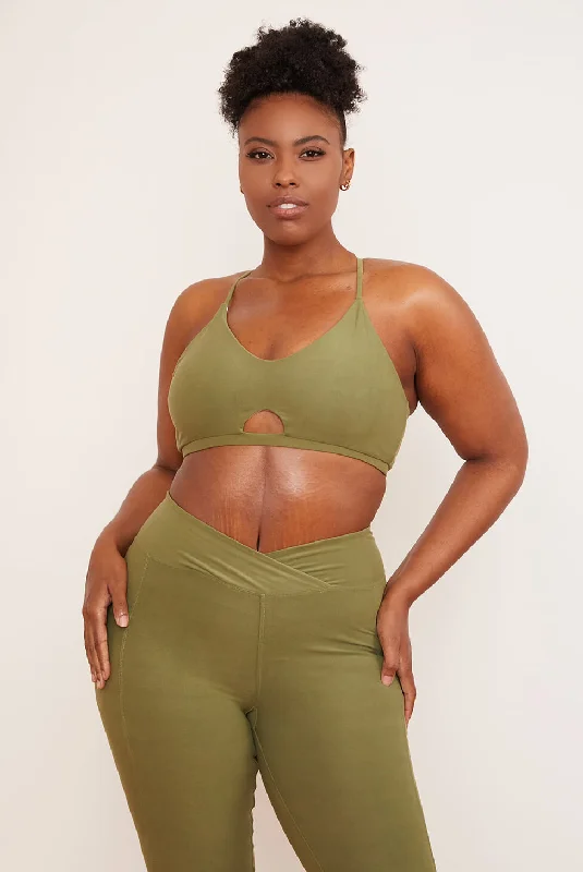 Look And Feel Your Best With Discounted Yoga Clothing Eucalyptus Crisscross Bra