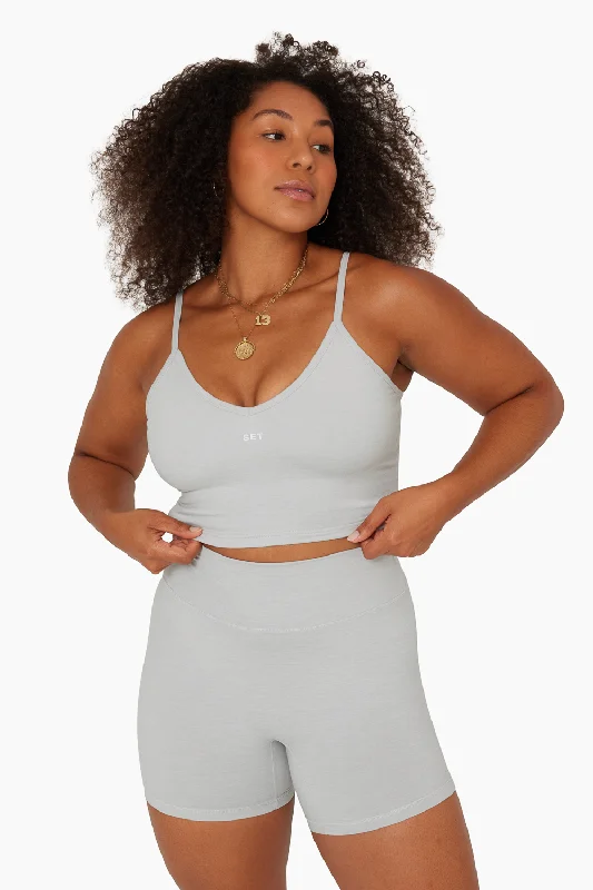 The Best Styles At The Best Prices FORMCLOUD® MINI V LONGLINE BRA - HEATHER GREY