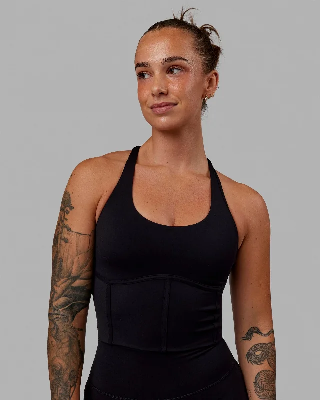 Premium Yoga Wear At Special Discounts Fortitude Shelf Bra Tank - Black