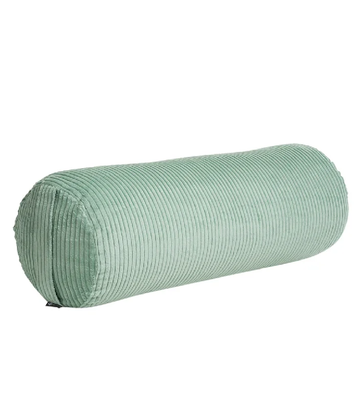 Find Balance With Discounted Yoga Essentials Halfmoon Corduroy Cylindrical Bolster Eucalyptus