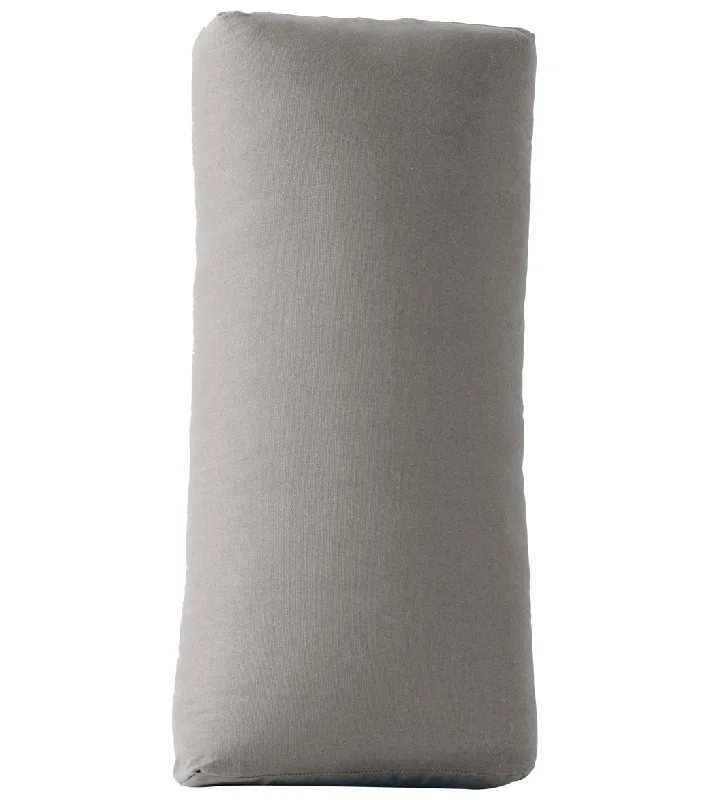 Stretch, Relax, And Save On Yoga Essentials Halfmoon Essential Cotton Rectangular Bolster Fossil Grey