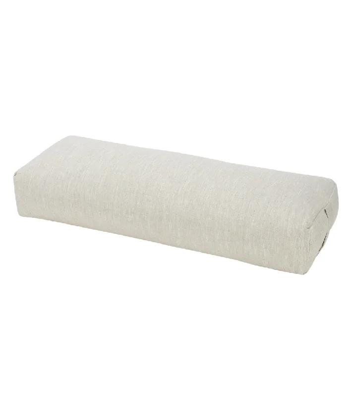Deepen Your Practice With Budget-Friendly Accessories Halfmoon Linen Restorative Bolster Natural Linen