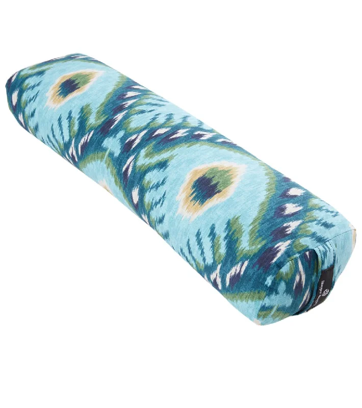 Affordable Comfort With Our Yoga Gear Discounts Hugger Mugger Junior Printed Yoga Bolster Indigo Ikat