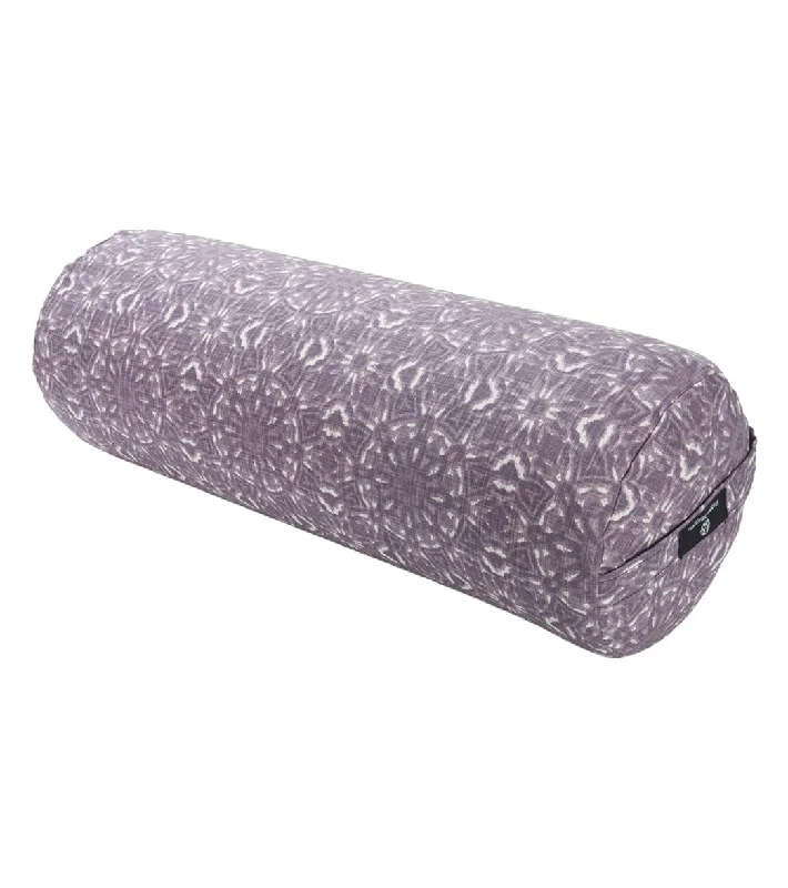 Yoga Accessories At Unbeatable Prices Hugger Mugger Round Printed Yoga Bolster Celestial Plum