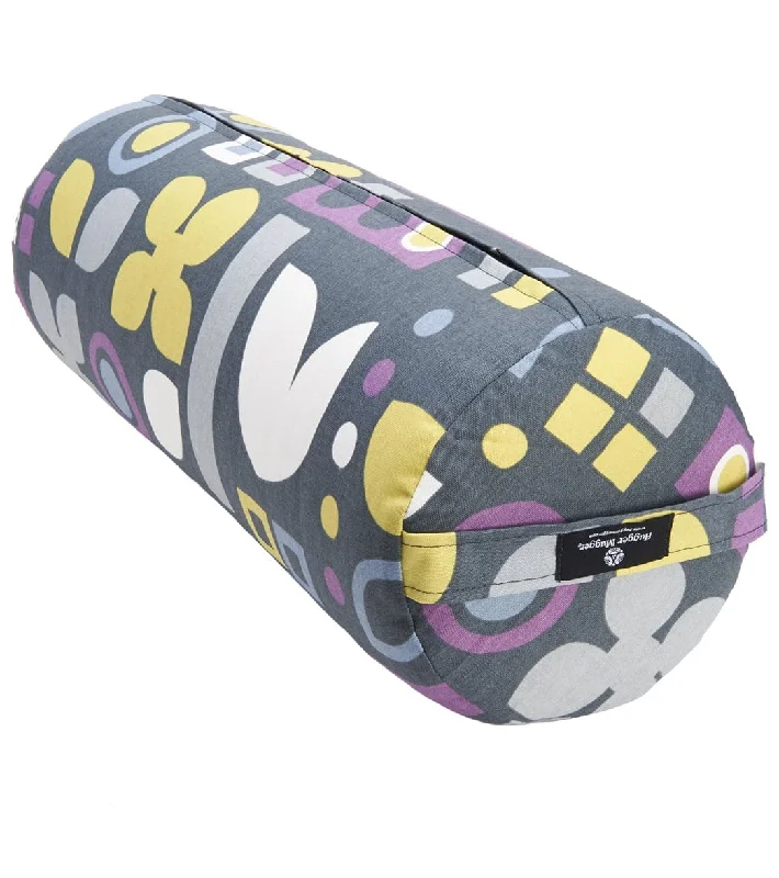 Inner Peace, Outer Savings On Yoga Essentials Hugger Mugger Round Printed Yoga Bolster Graphic Graphite