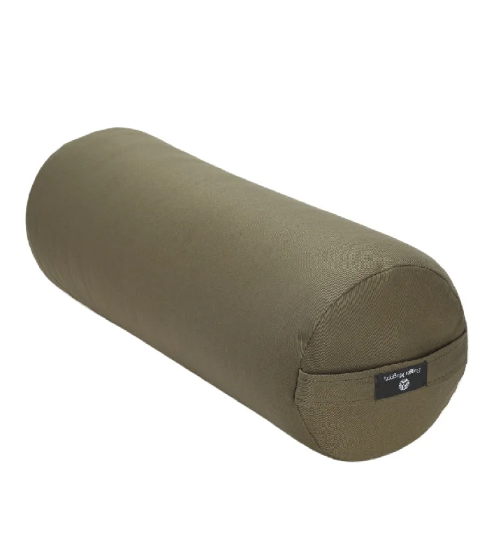 The Right Yoga Tools At The Right Price Hugger Mugger Round Solid Yoga Bolster Olive
