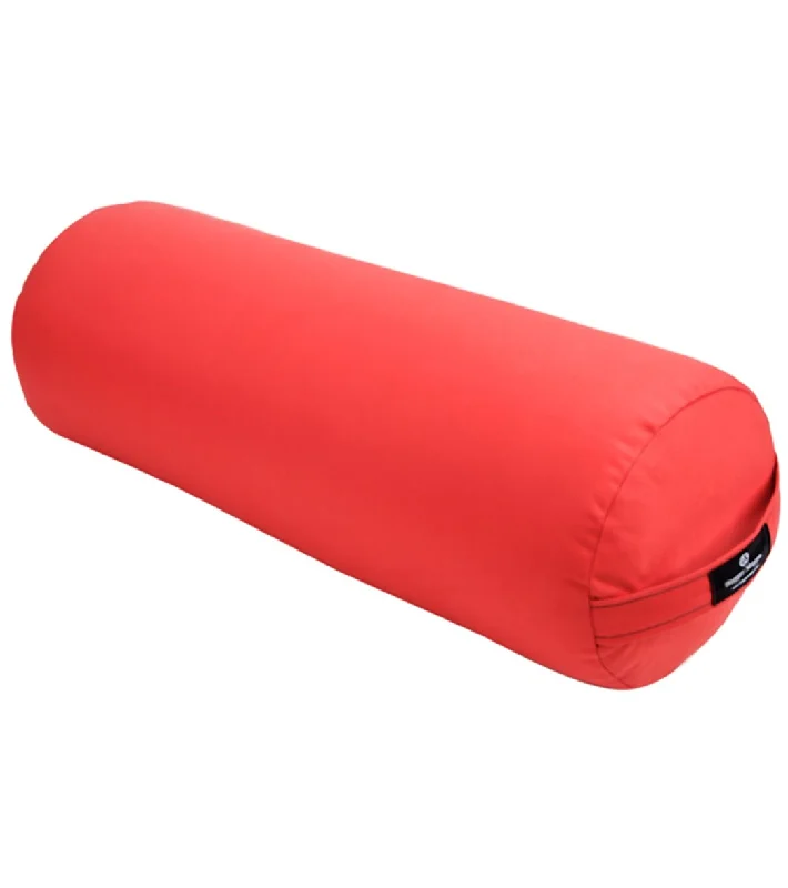 Premium Yoga Blocks And Straps At Lower Prices Hugger Mugger Round Solid Yoga Bolster Poppy