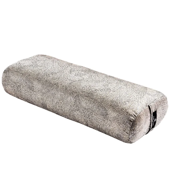 Perfect Your Pose With Stylish Yoga Discounts Hugger Mugger Standard Printed Yoga Bolster Champagne Shimmer