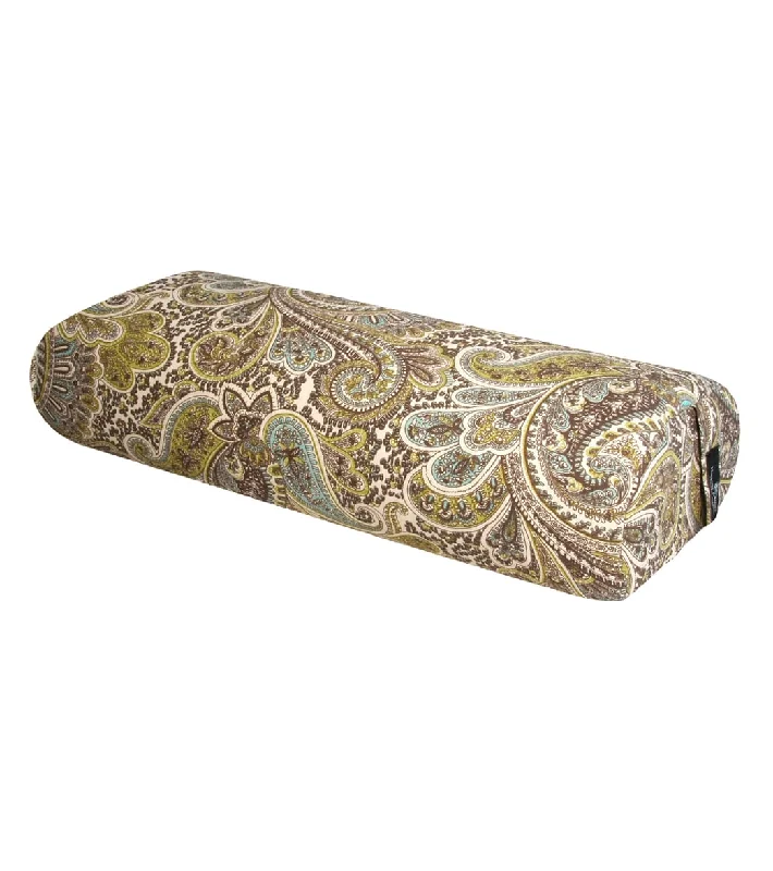 Strengthen Your Practice, Lower Your Costs Hugger Mugger Standard Printed Yoga Bolster Paisley Café
