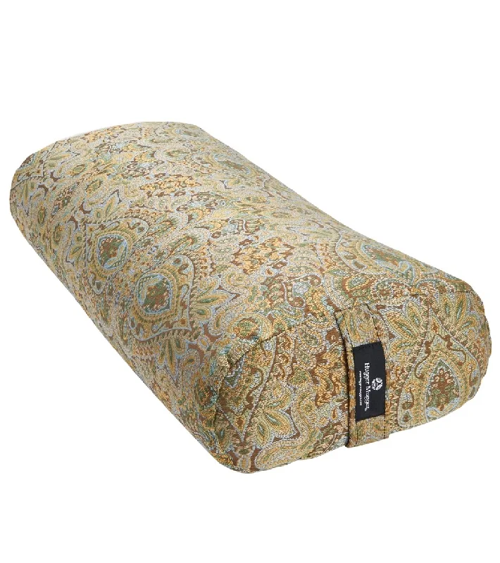Stretch In Comfort With Affordable Yoga Gear Hugger Mugger Standard Printed Yoga Bolster Pashmina Tea