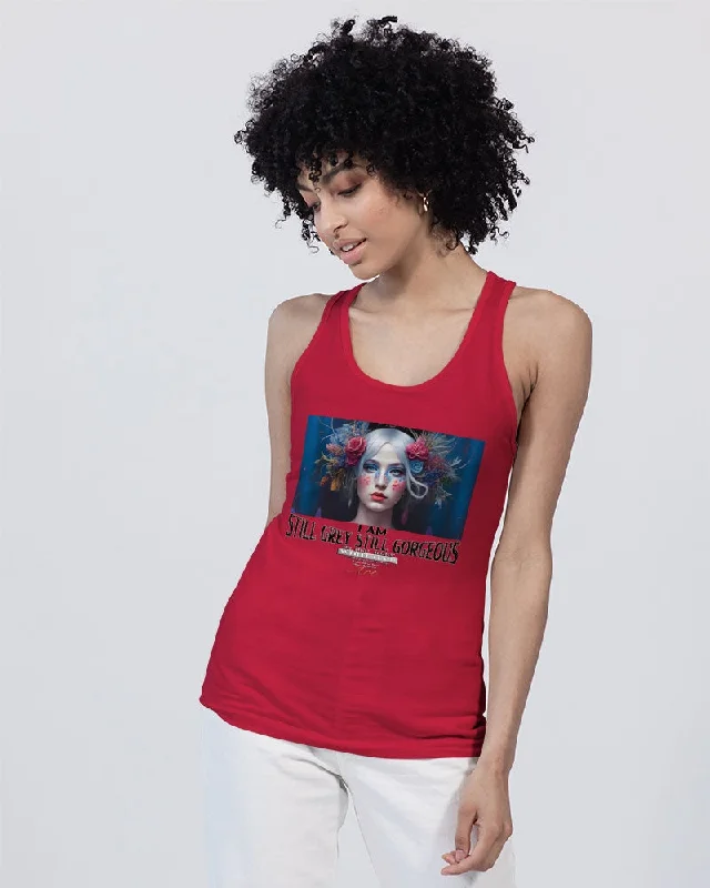 Premium Yoga Wear At Special Discounts I am Still Grey Still Gorgeous Unisex Jersey Tank | Bella + Canvas