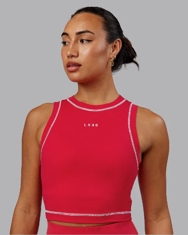 The Best Yoga Clothing At The Best Prices Imprint Tank - Scarlet-White