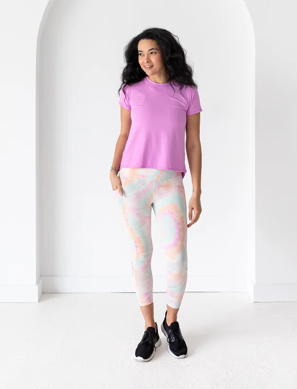 Lightweight, Breathable Yoga Wear At Special Prices LADIES SPLIT BACK T-SHIRT