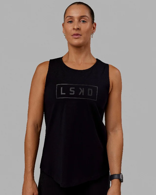 Unbeatable Deals On Breathable Yoga Apparel Luna FLXCotton Longline Tank - Black-Black