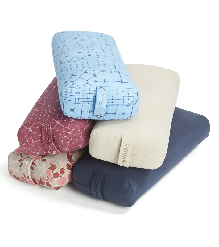 Stretch, Strengthen, And Save Today Manduka Enlight Rectangular Yoga Bolster Wool Grey