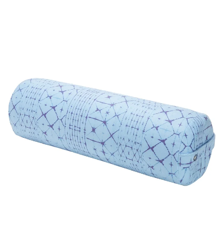 Premium Yoga Accessories At Reduced Prices Manduka Enlight Round Yoga Bolster Star Dye Clear Blue
