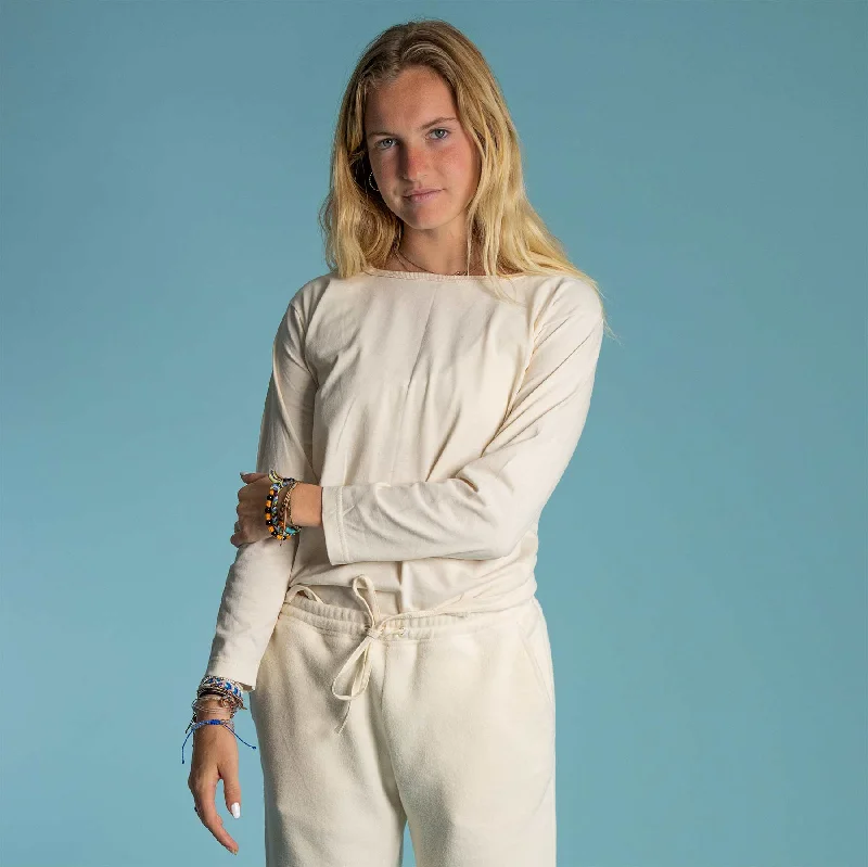Premium Yoga Wear At Special Discounts MAISIE 100% Organic Cotton Long-Sleeve Women's  T-Shirt (Grown & Made in USA)