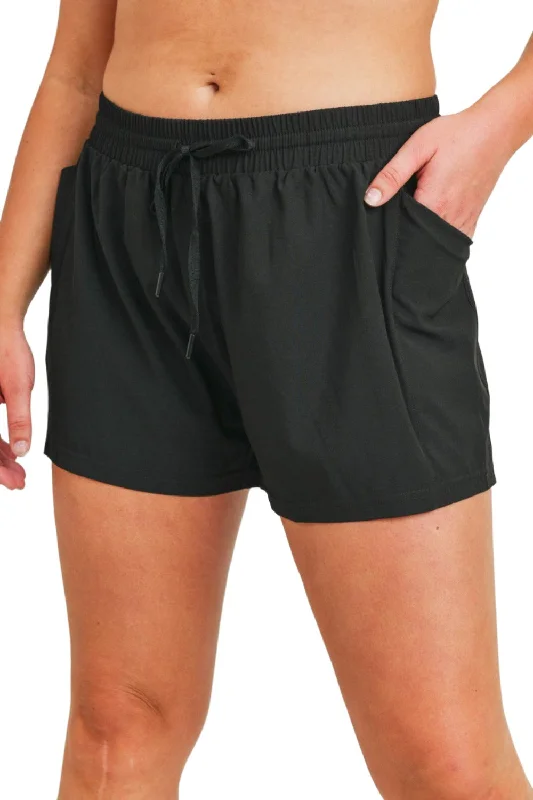 Your Practice Deserves The Best—At Better Prices Mono B Drawstring Pocket Athleisure Shorts AP7008 and Plus