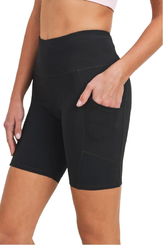 Shop High-Quality Yoga Apparel At Exclusive Discounts Mono B Essential Sweetheart Pocket Highwaist Shorts APH3114 and Plus