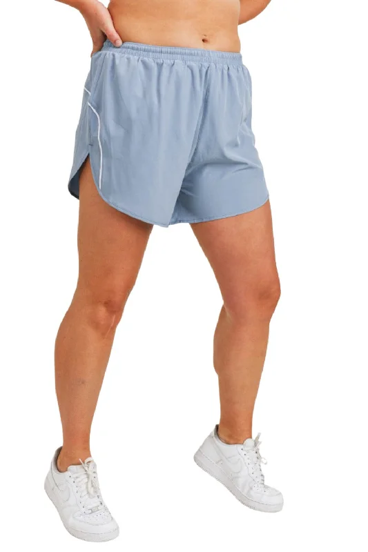High-Quality Yoga Clothing At Budget-Friendly Prices Mono B Striped Detail Active Dolphin Shorts AP2005 and Plus