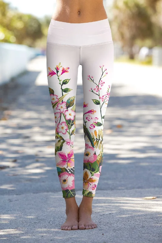 Performance Meets Savings In Our Yoga Wear Sale Mountain Garden Lucy Floral Performance Leggings - Women