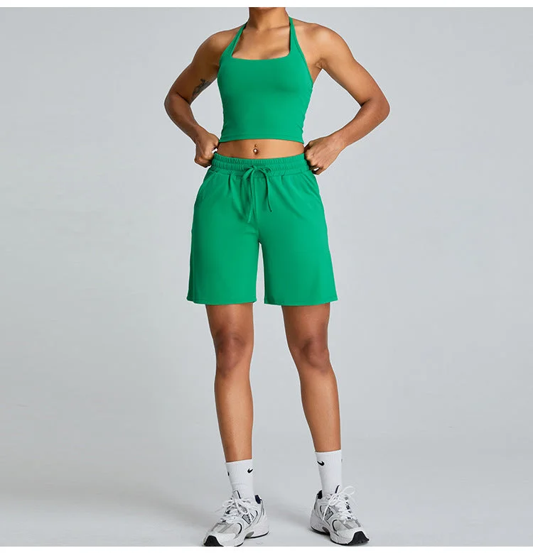 Breathable, Moisture-Wicking, And Budget-Friendly New loose casual drawstring breathable quick drying sports shorts set 4colors