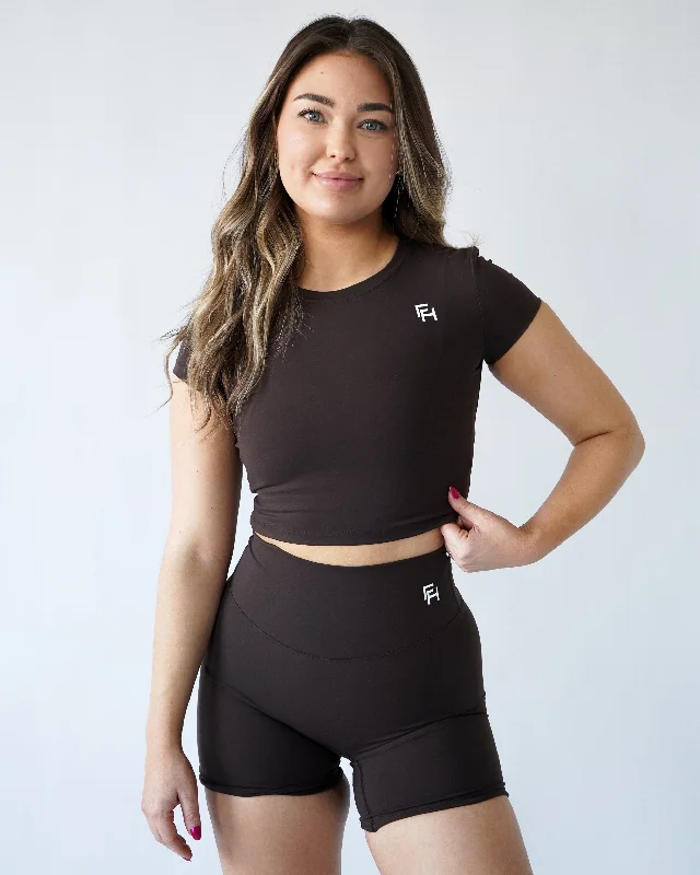 Your Practice Deserves The Best—At Better Prices Onyx Cropped Tee - Teddy